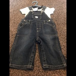 NWT Gymboree Baby Boy Denim Overalls Outfit